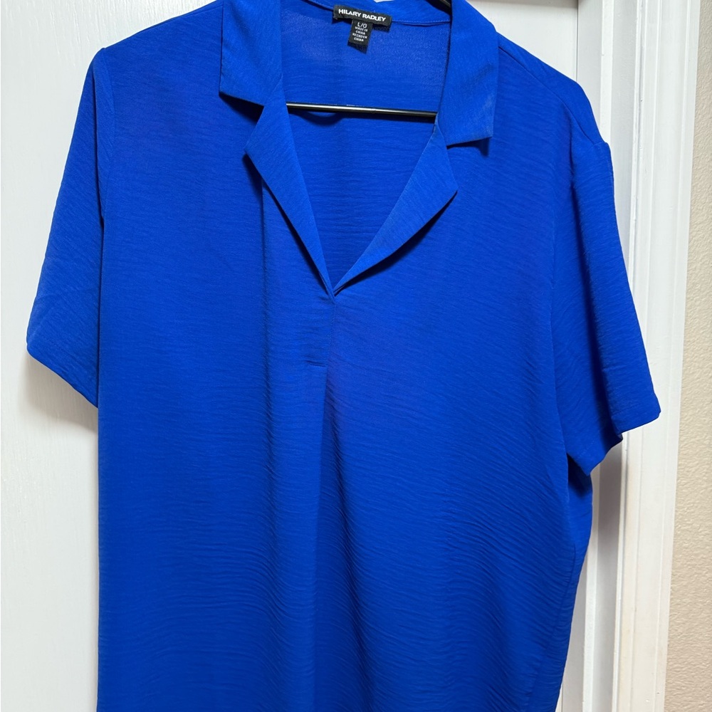 Hilary Radley Vibrant Blue Blouse